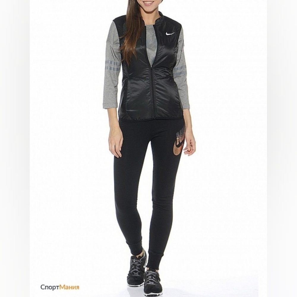 Nike Women's Black Lightweight polyfill Running Vest Xs - Picture 3 of 13